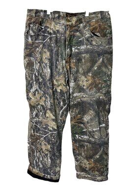Vintage 90s Camo Camouflage Insulated Fleece Lined Pants Streetwear